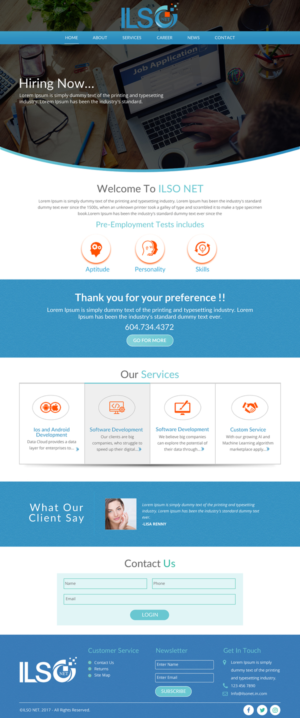 Web Design par rightway pour ILSO Net, LLC | Design : #16047290