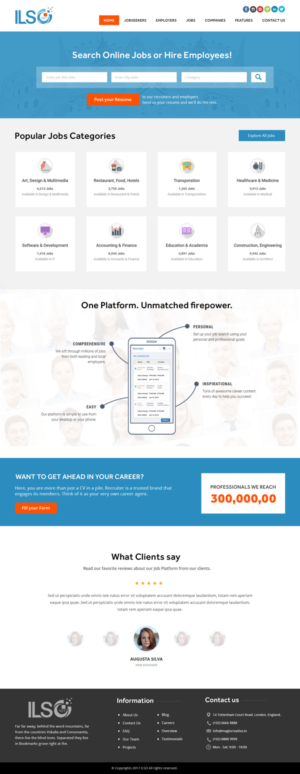 Web Design par Xclusive Designers pour ILSO Net, LLC | Design #16092306