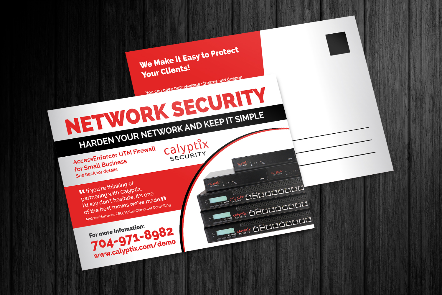 Postcard Design by Deziners Zone for Calyptix | Design #16026707