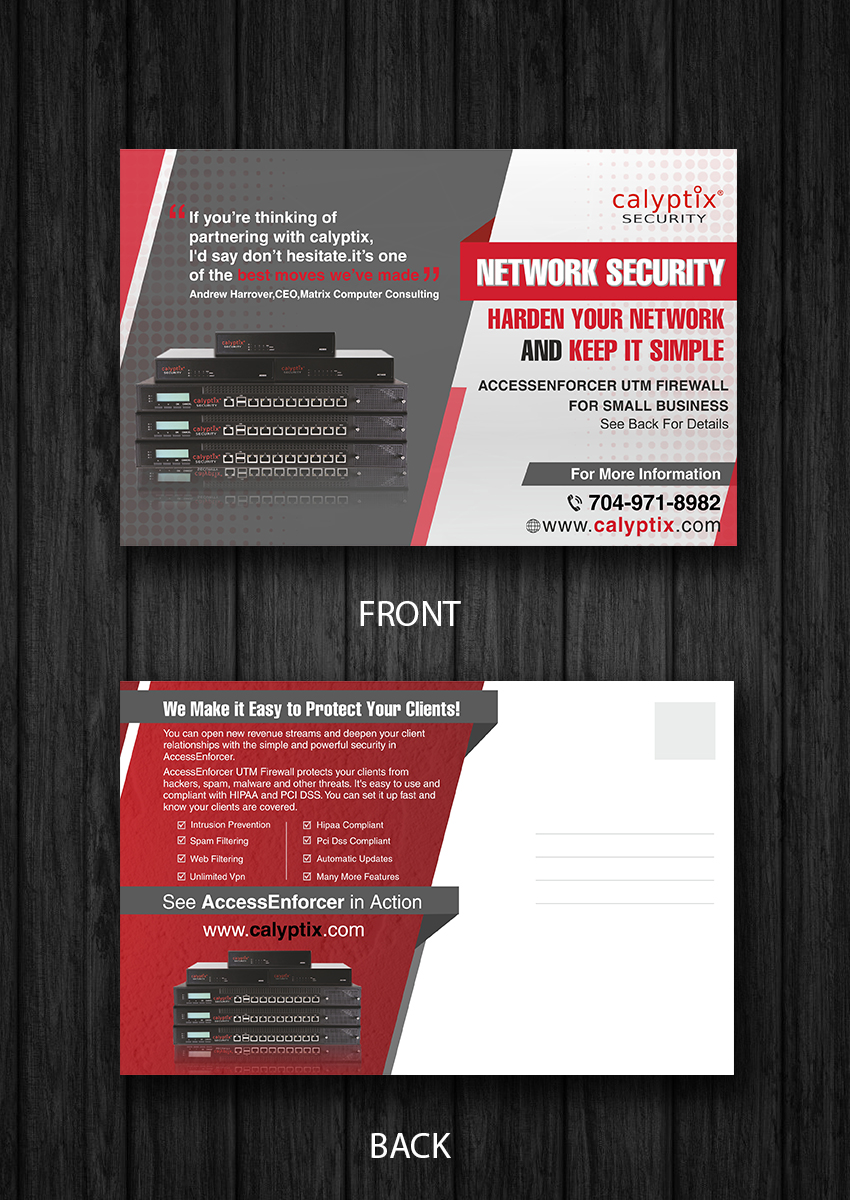 Postcard Design by ecorokerz for Calyptix | Design #16024593