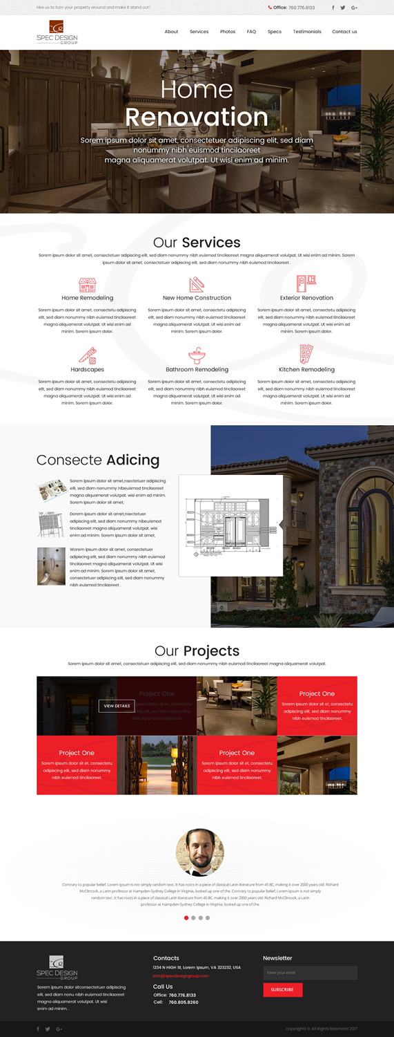 Web Design by SONA for Spec Design Group | Design: #16082456