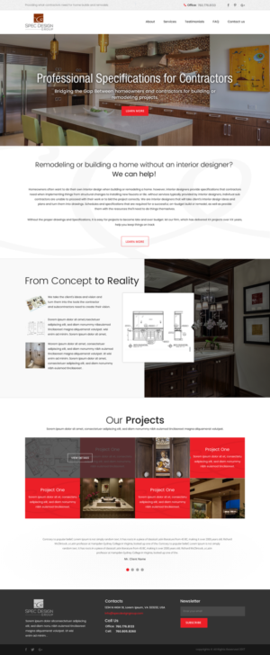 Web Design by SONA for Spec Design Group | Design: #16198943