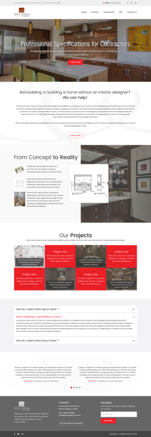 Web Design by SONA for Spec Design Group | Design: #16200656