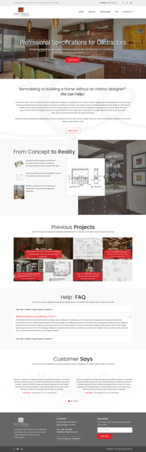Web Design by SONA for Spec Design Group | Design: #16210762