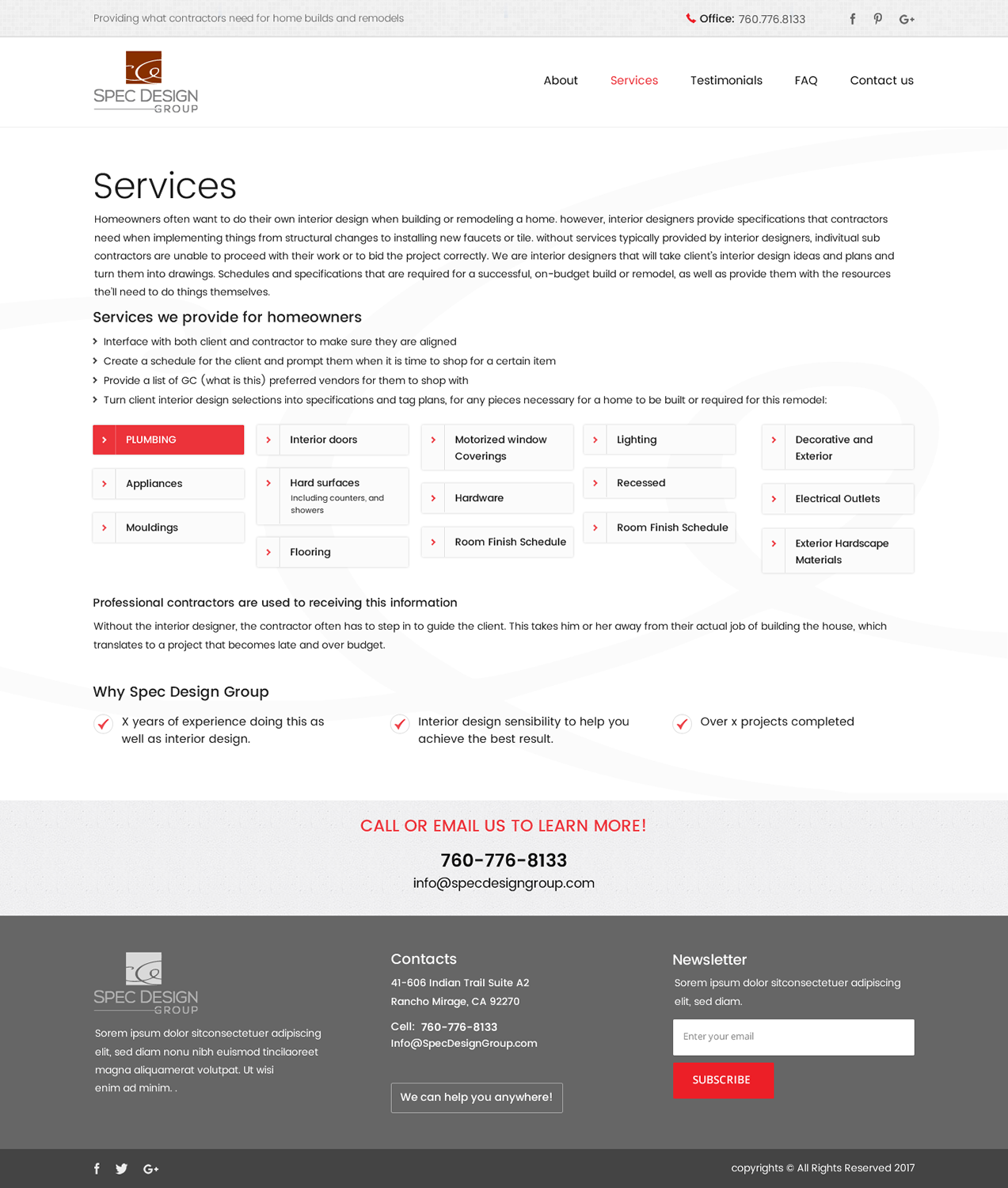 Web Design by SONA for Spec Design Group | Design #16305932
