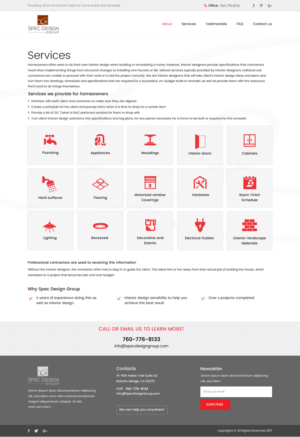 Web Design by SONA for Spec Design Group | Design: #16306768