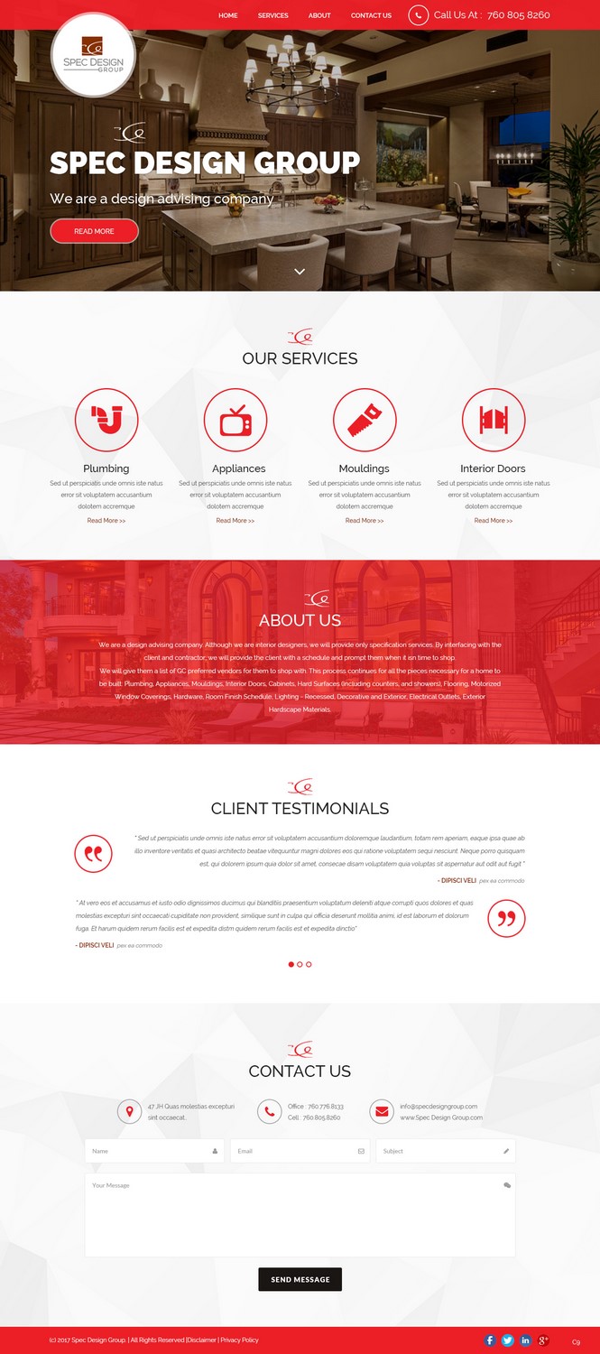 Web-Design von pb für Spec Design Group | Design #16031498
