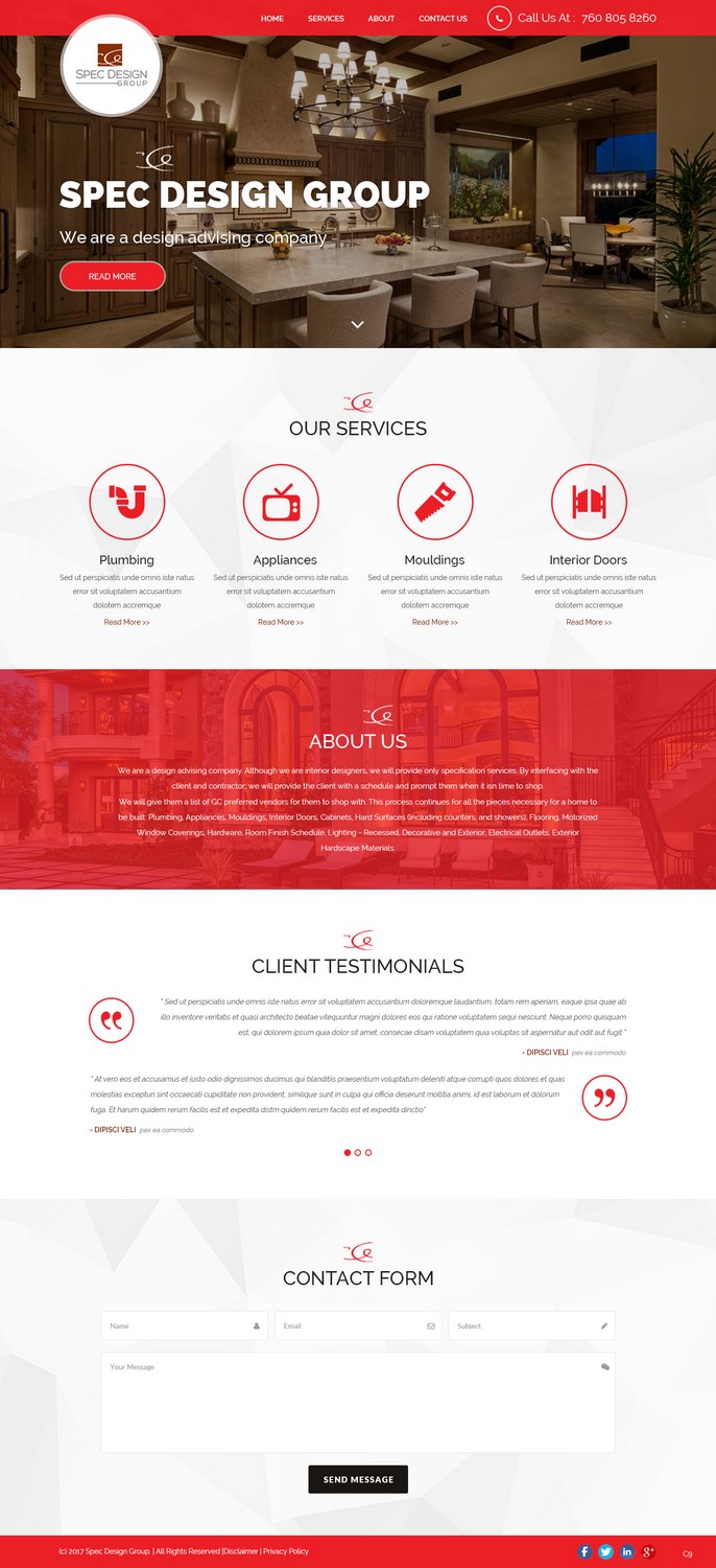 Web Design by pb for Spec Design Group | Design #16031499