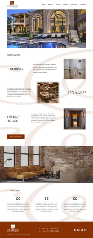 Web Design by pb for Spec Design Group | Design: #16031507