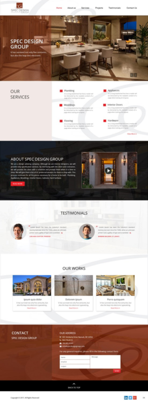 Web Design by pb for Spec Design Group | Design: #16031510