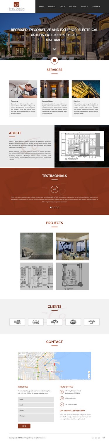 Web Design by pb for Spec Design Group | Design #16071005