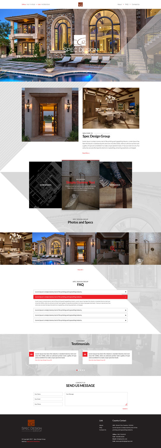 Web Design par Impressive Solutions pour Spec Design Group | Design #16025357
