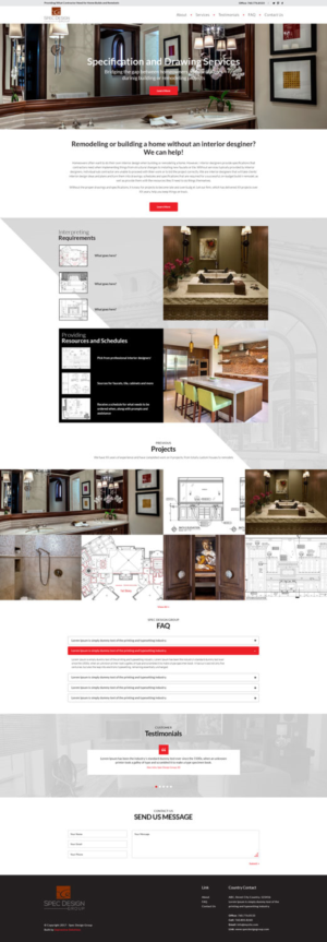 Web Design by Black Stallions Impressive Solutions for Spec Design Group | Design #16158284