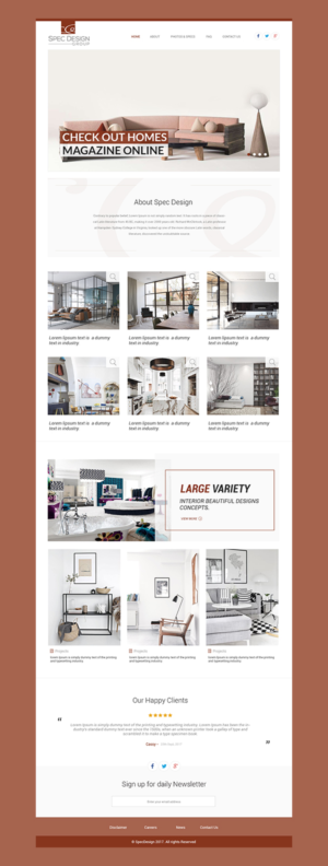Web Design by primarydesigner2k9 for Spec Design Group | Design #16037807