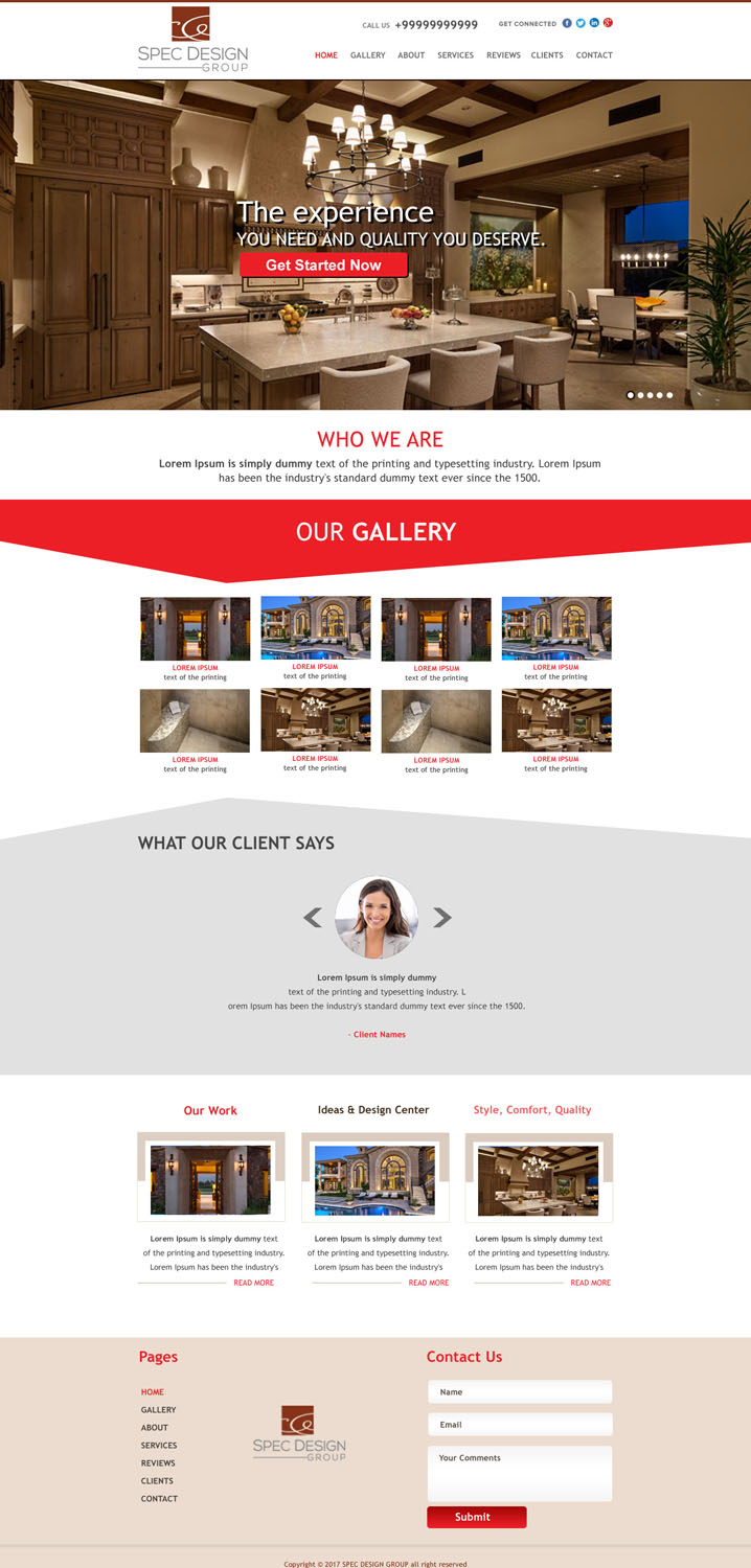 Web Design by dinesh1100 for Spec Design Group | Design #16055918