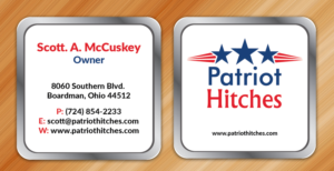 Diseño de Tarjeta de Presentación por Sarmishtha Chattopadhyay_loginchange para Patriot Hitches, LLC | Diseño: #16062892