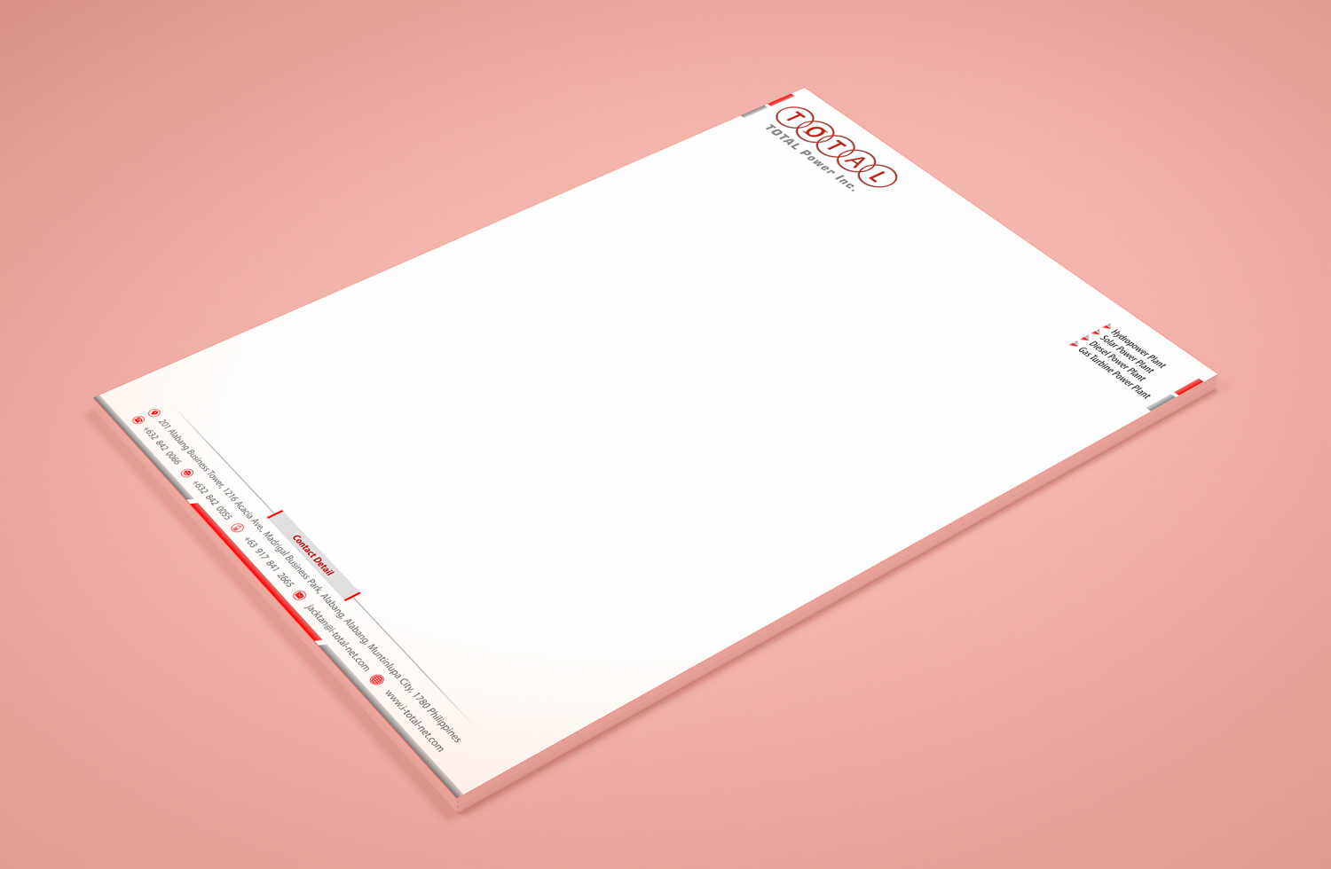 Stationery Design by Petter Goms for TOTALPower | Design #16045412