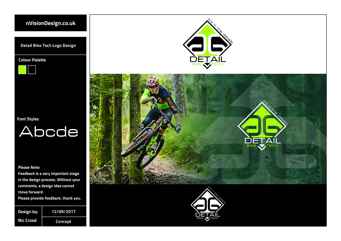 Logo Design by nvisiondesign.co.uk for Detail Bike Tech | Design #16058139