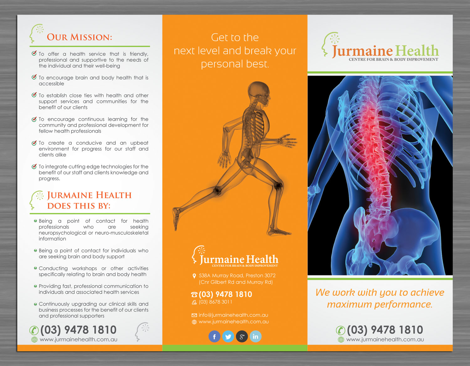 Brochure Design by Sbss for Jurmaine Health | Design #2657518
