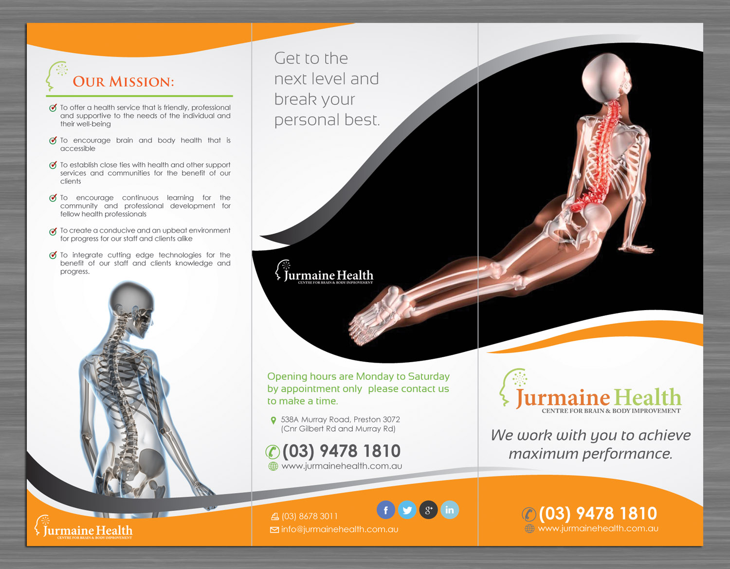 Brochure Design by Sbss for Jurmaine Health | Design #2657536
