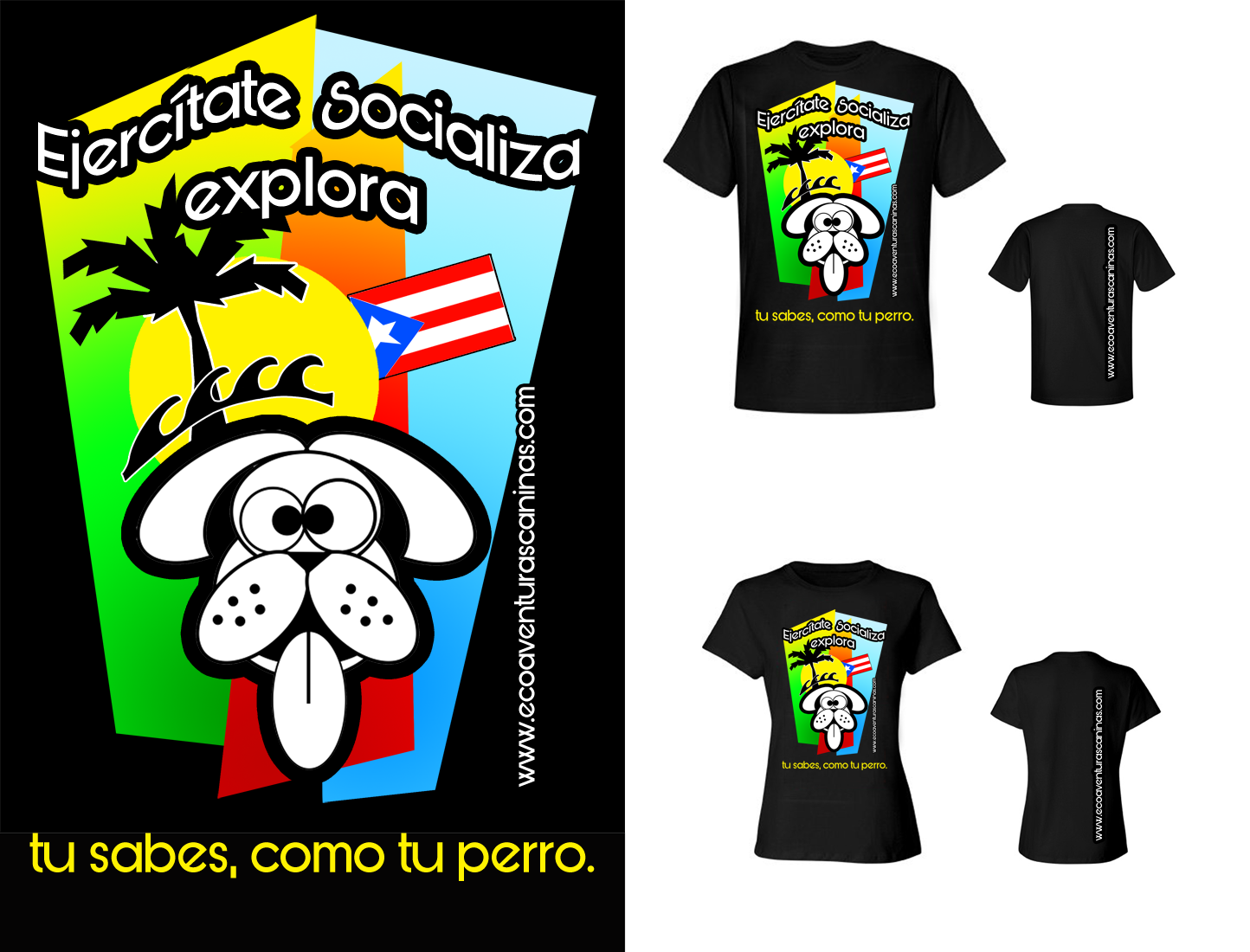 T-shirt Design by maldonadoyusnan for Eco Aventuras Caninas | Design #16165406