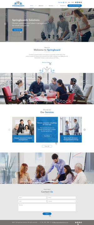 website for SpringBoard Solutions - a HR Consultancy Company | Web Design by Ved Web Services