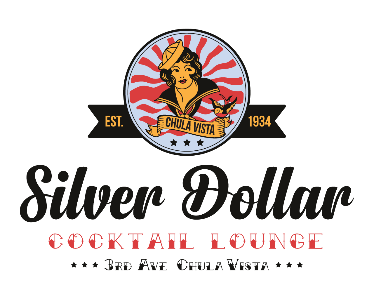 Diseño de Logo por barefootenko para Silver Dollar Cocktail Lounge | Diseño #16638069