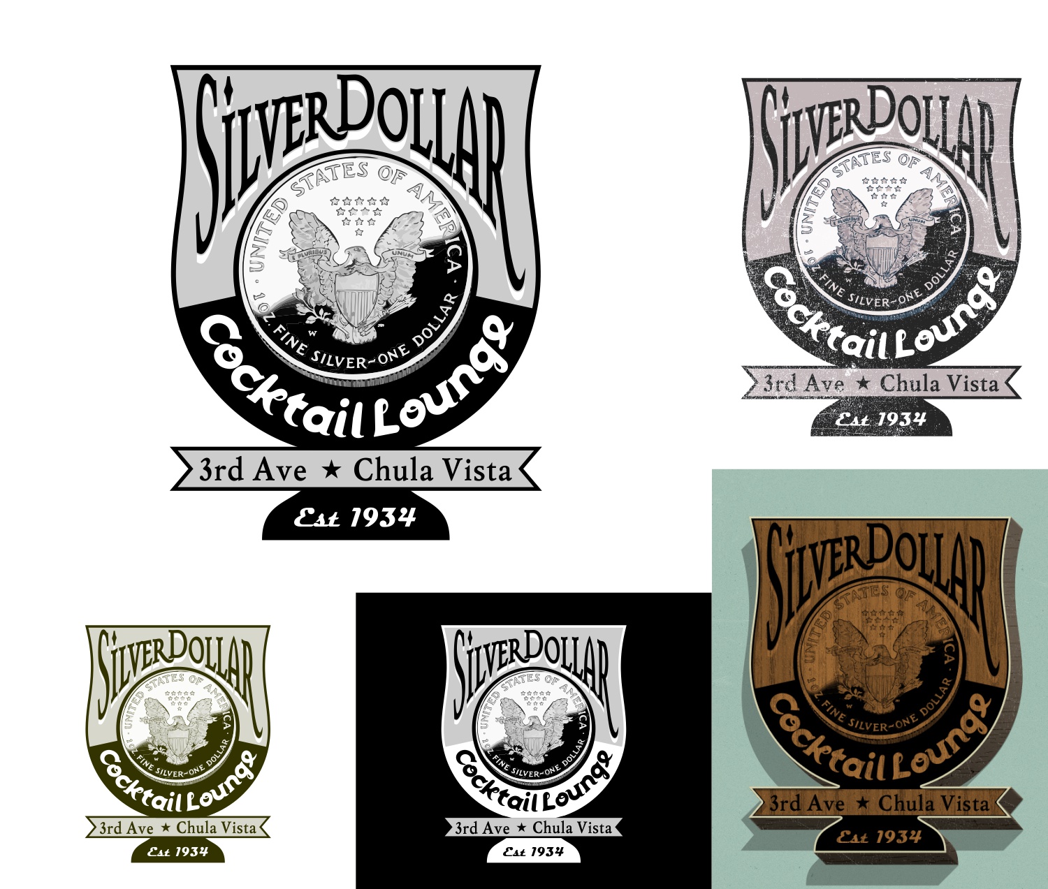 Logo Design by bojboga for Silver Dollar Cocktail Lounge | Design #16167465