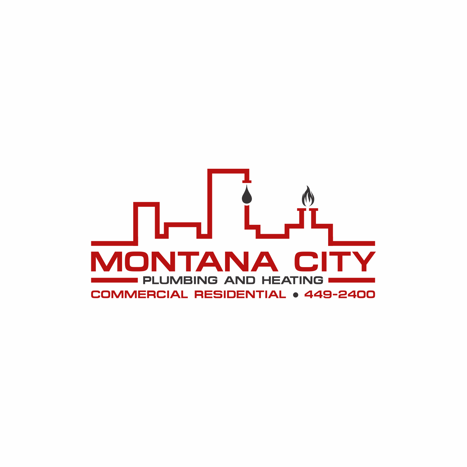 Logo Design by Khalik for Montana City Plumbing and Heating | Design #16077406