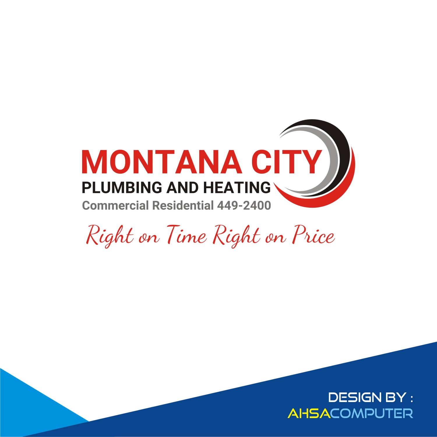Logo Design by Ahsa_Design for Montana City Plumbing and Heating | Design #16065928