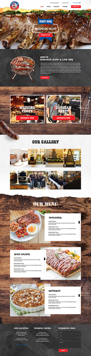 Web Design by Lauren for Patriotic Pig | Design #16081969