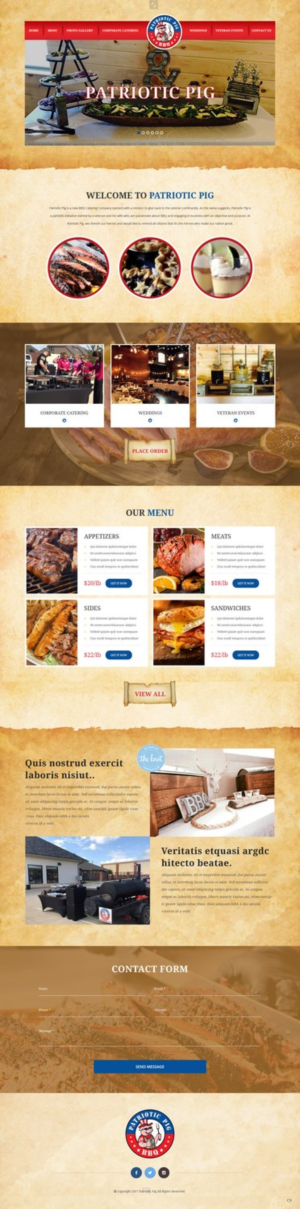 Web Design by pb for Patriotic Pig | Design: #16077971