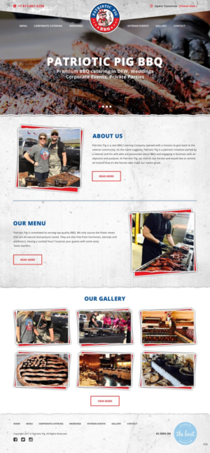 Web Design by pb for Patriotic Pig | Design: #16077972