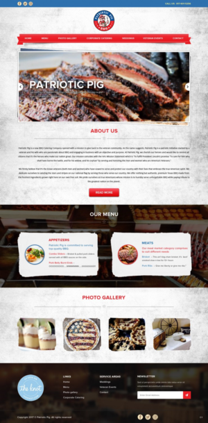 Web Design by pb for Patriotic Pig | Design: #16077975