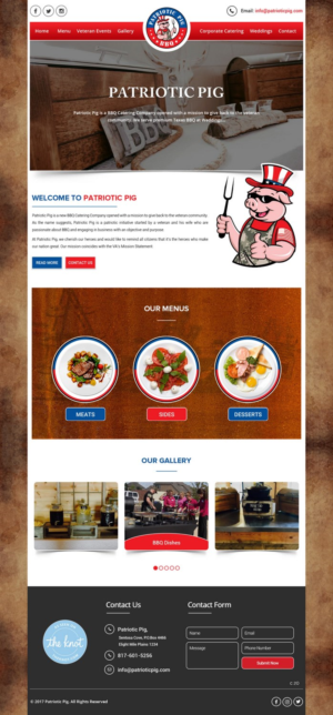 Web Design by pb for Patriotic Pig | Design: #16077977