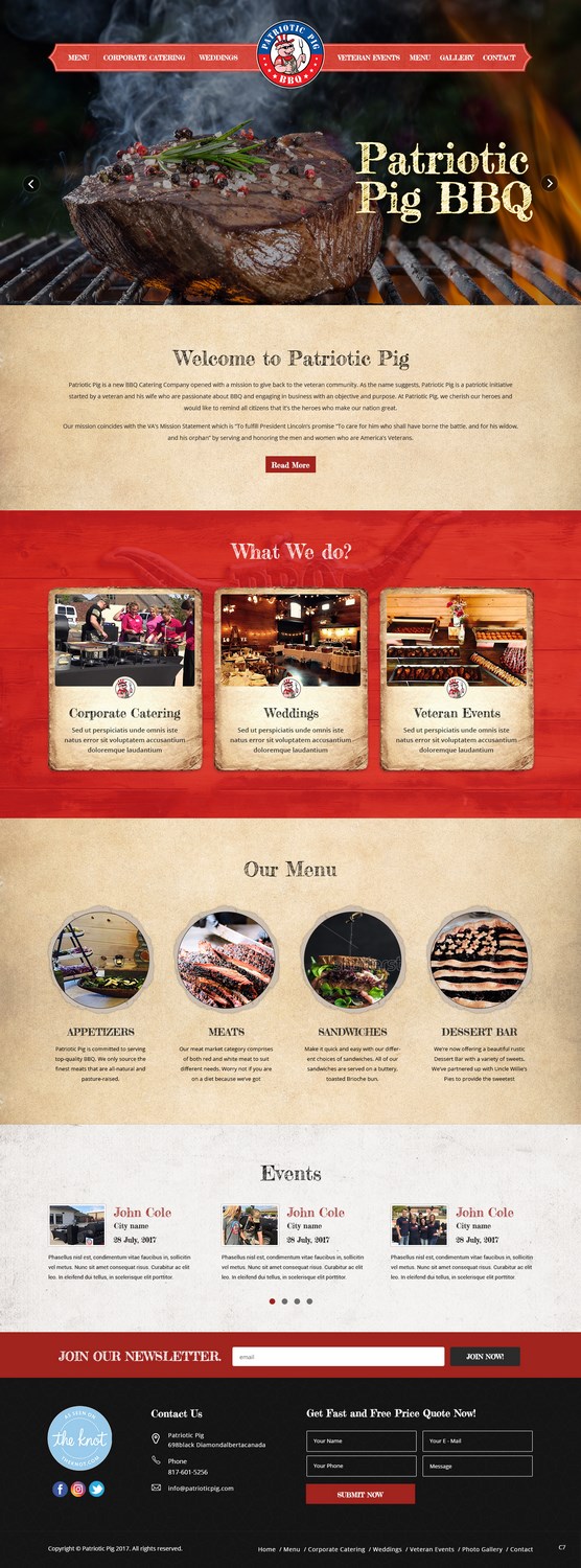 Web-Design von pb für Patriotic Pig | Design #16077981