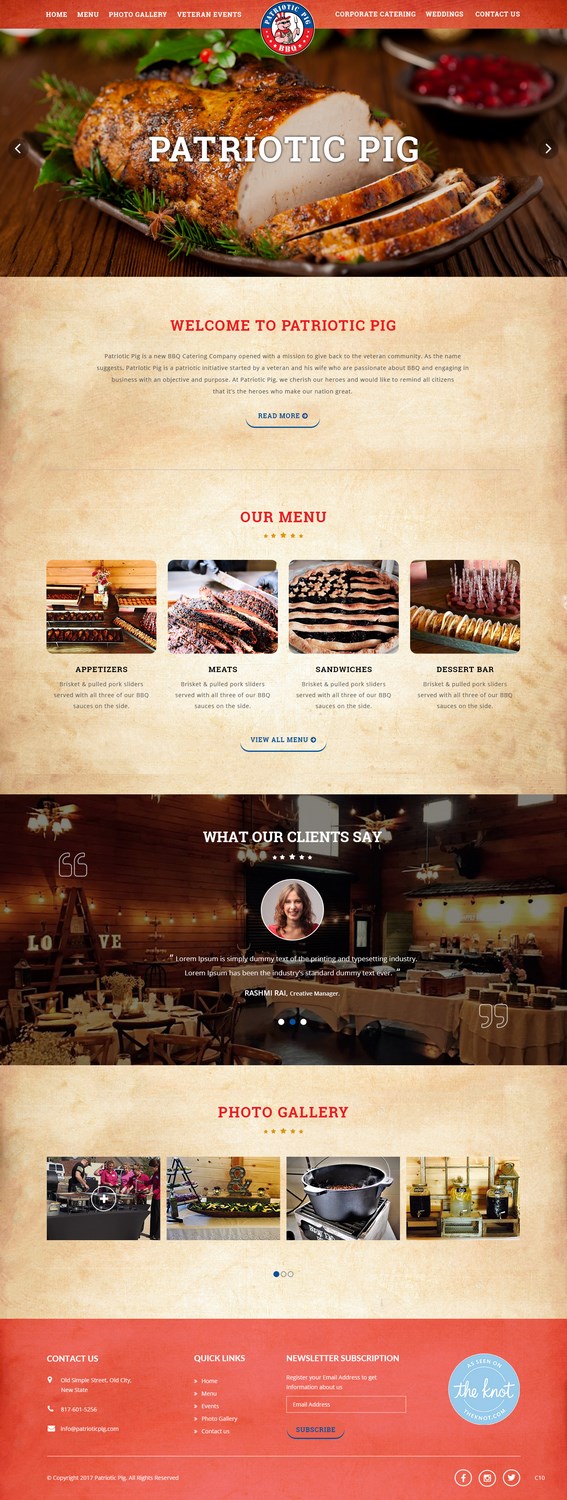 Diseño Web por pb para Patriotic Pig | Diseño #16077984