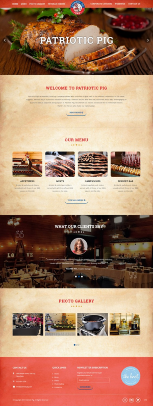 Web Design by pb for Patriotic Pig | Design: #16077984