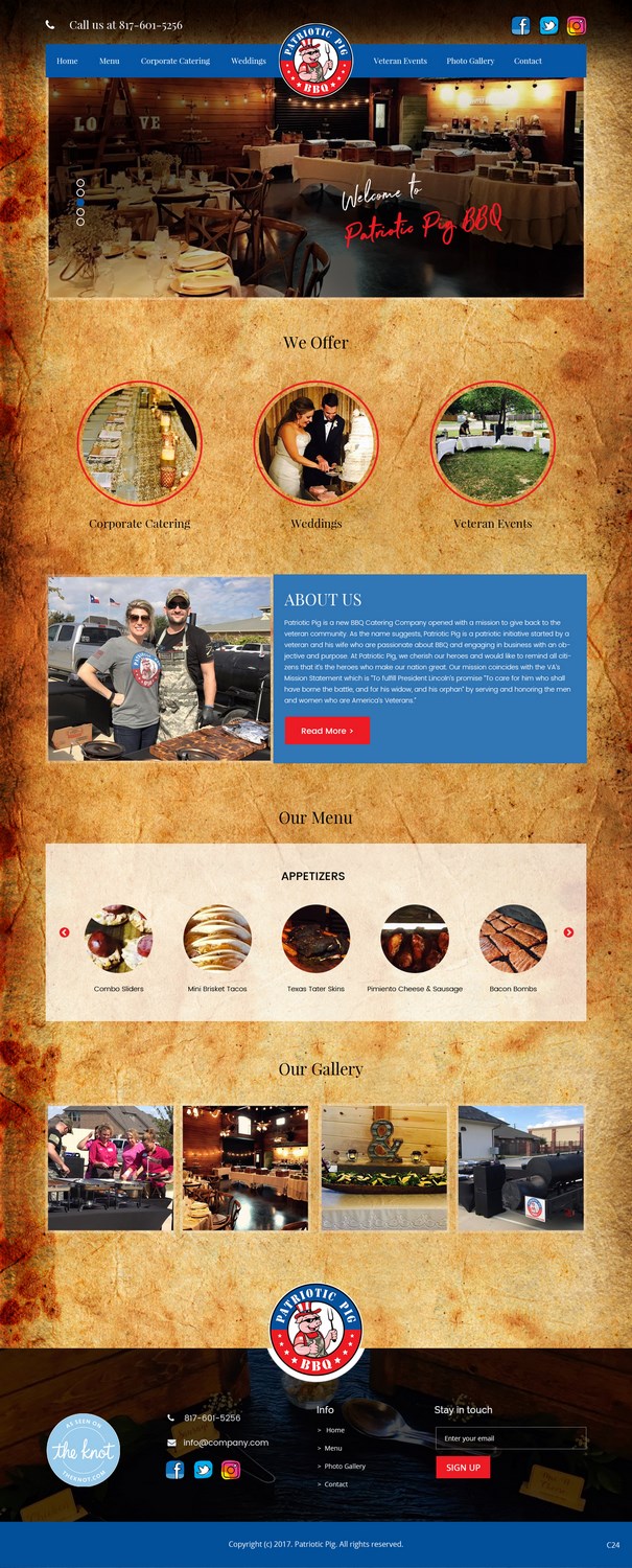 Diseño Web por pb para Patriotic Pig | Diseño #16077985