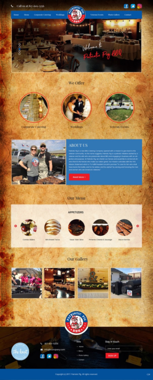 Web Design by pb for Patriotic Pig | Design: #16077985