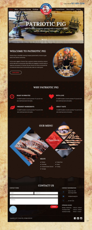 Web Design by pb for Patriotic Pig | Design: #16077988