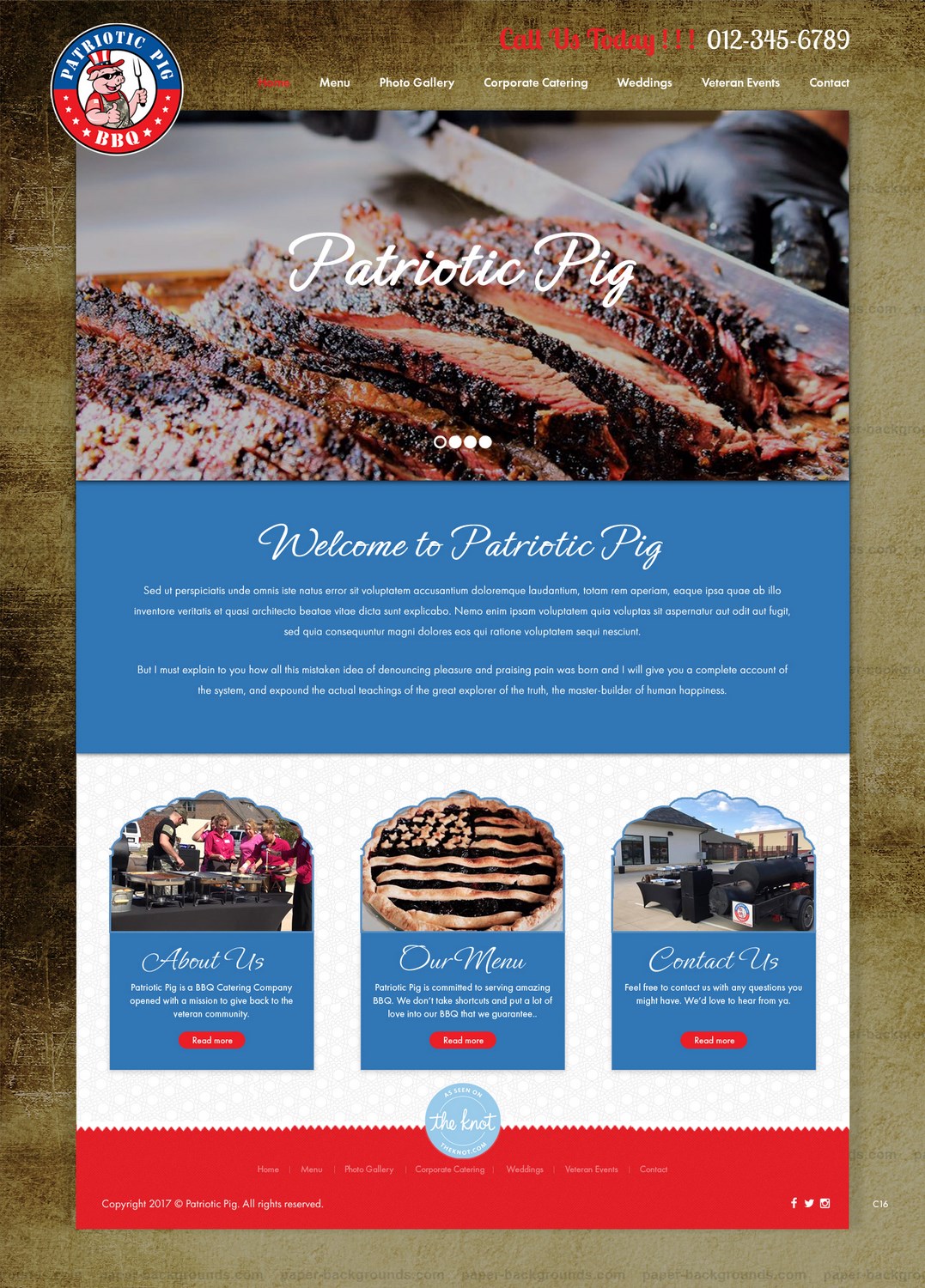 Diseño Web por pb para Patriotic Pig | Diseño #16077990