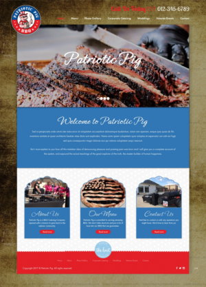 Web Design by pb for Patriotic Pig | Design: #16077990