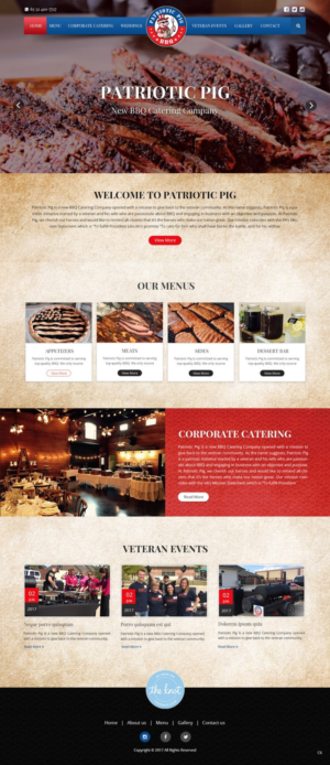 Web Design by pb for Patriotic Pig | Design: #16077994