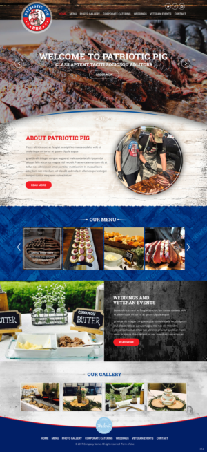 Web Design by pb for Patriotic Pig | Design: #16085828