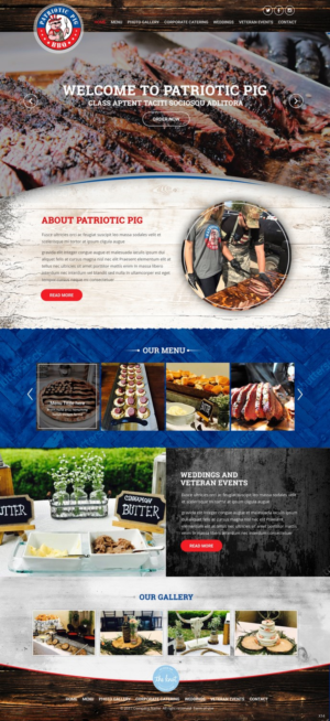 Web Design by pb for Patriotic Pig | Design: #16127864