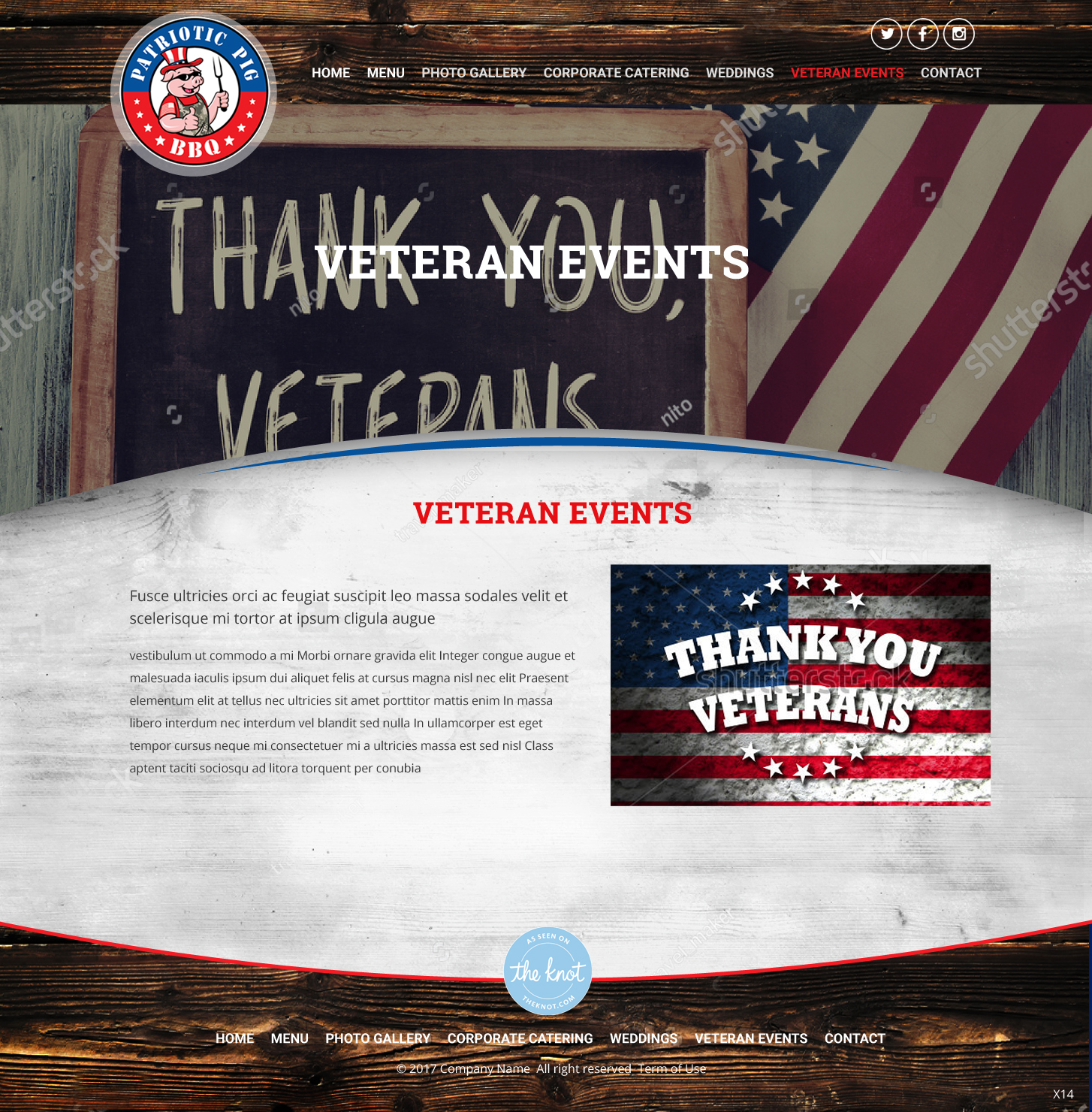 Web Design by pb for Patriotic Pig | Design #16127865