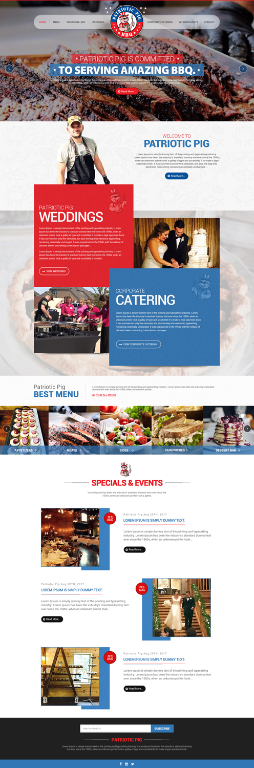 Web Design by Dream Logo Design for Patriotic Pig | Design #16075408