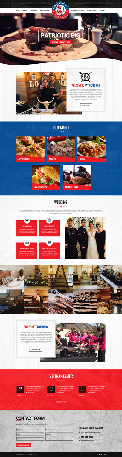 Diseño Web por Dream Logo Design para Patriotic Pig | Diseño #16075409