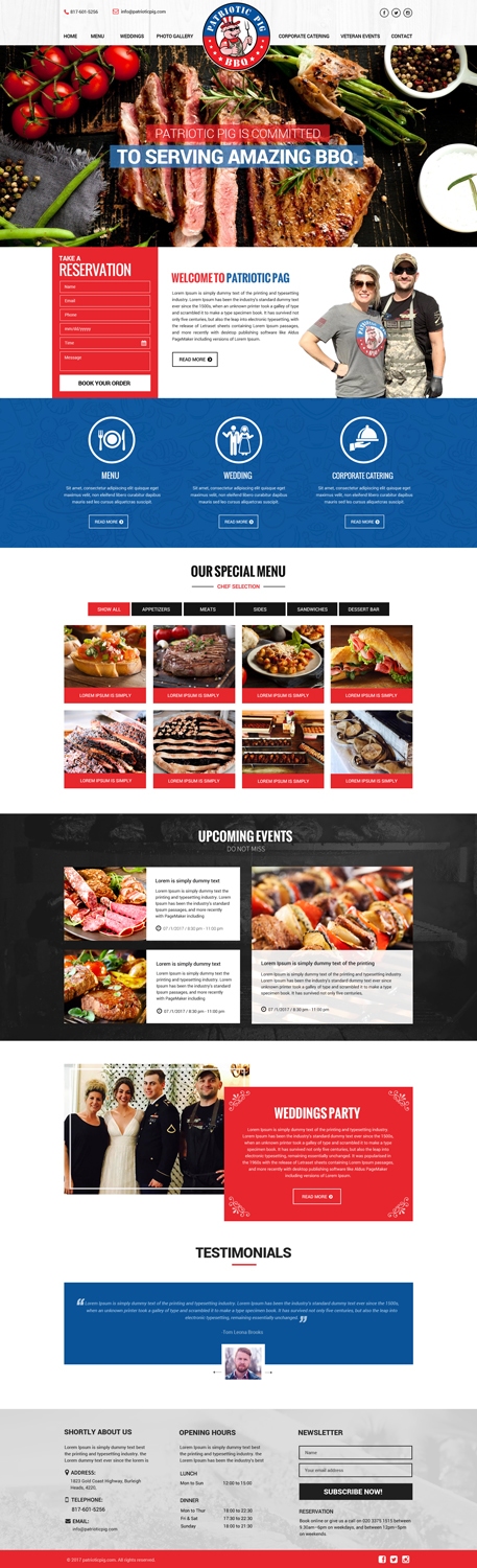 Diseño Web por Dream Logo Design para Patriotic Pig | Diseño #16098001